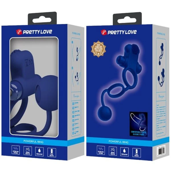 FOR HIM Pretty Love Remington Dubbele Vibratiering met Plug Blauw