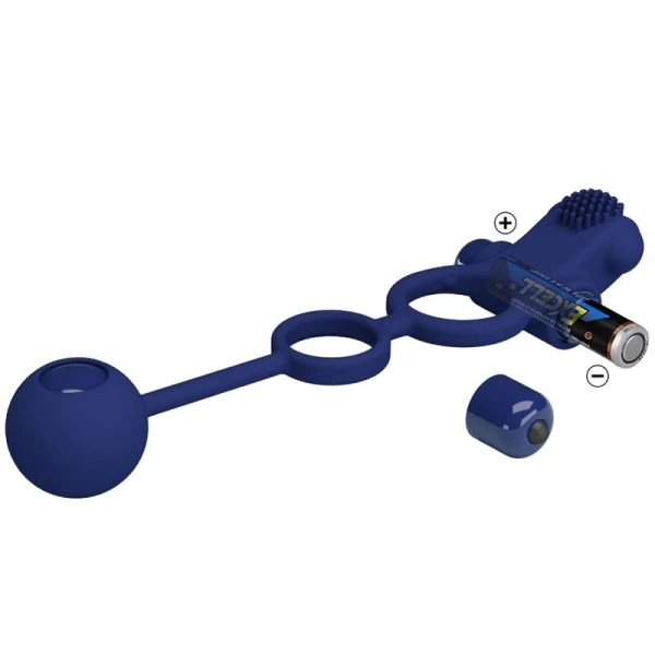 FOR HIM Pretty Love Remington Dubbele Vibratiering met Plug Blauw