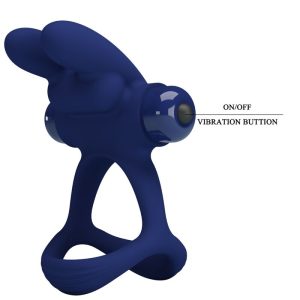 FOR HIM Pretty Love Francisco Dubbele Vibratiering Konijn Blauw FOR HIM Pretty Love Francisco Dubbele Vibratiering Konijn Blauw - Afbeelding 8