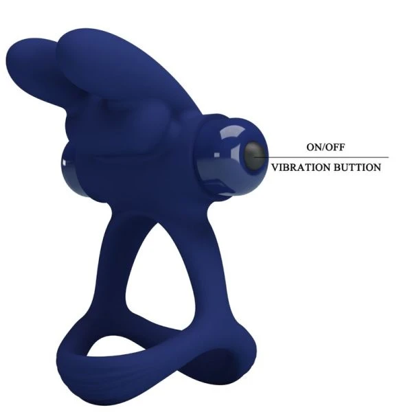 FOR HIM Pretty Love Francisco Dubbele Vibratiering Konijn Blauw