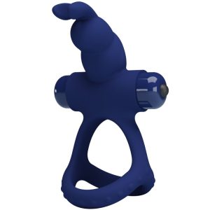 FOR HIM Pretty Love Luchito Dubbele Vibrerende Penisring Konijn Blauw FOR HIM Pretty Love Luchito Dubbele Vibrerende Penisring Konijn Blauw - Afbeelding 1