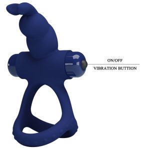 FOR HIM Pretty Love Luchito Dubbele Vibrerende Penisring Konijn Blauw FOR HIM Pretty Love Luchito Dubbele Vibrerende Penisring Konijn Blauw - Afbeelding 8