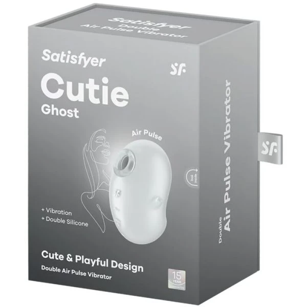 Satisfyer Layons Cutie Ghost Auflegevibrator mit Druckwellen und Vibration, weiß