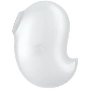 Satisfyer Layons Cutie Ghost Clitoral Vibrator with Pressure Waves and Vibration, White