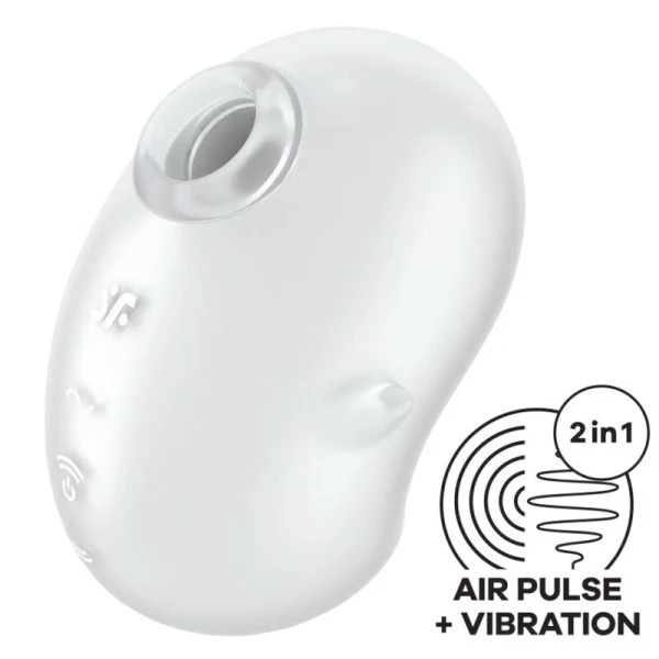 Satisfyer Layons Cutie Ghost Auflegevibrator mit Druckwellen und Vibration, weiß