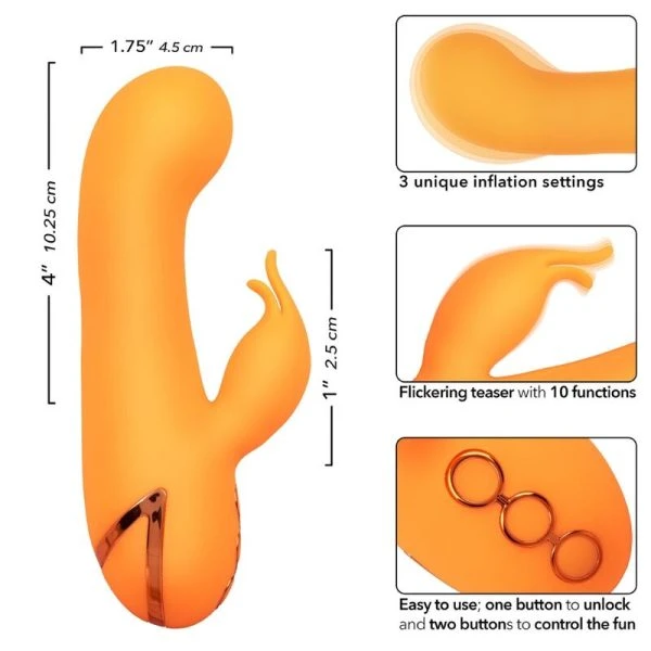 Calexotics Montecito Muse Vibrator Rabbit met Ophlaasfunctie Oranje