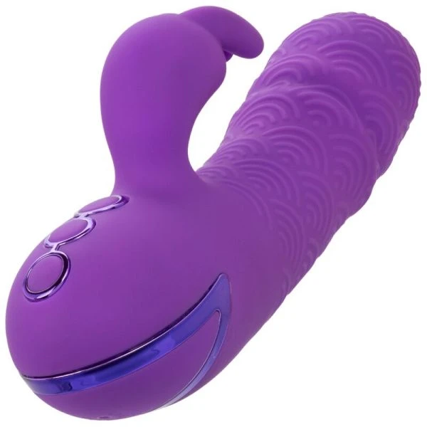 Calexotics Manhattan Beach Marvel Vibrator met clitorisstimulator en stootfunctie, Paars