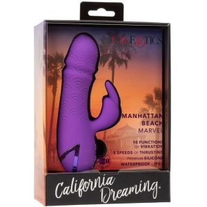 Calexotics Manhattan Beach Marvel Vibrator met clitorisstimulator en stootfunctie, Paars Calexotics Manhattan Beach Marvel Vibrator met clitorisstimulator en stootfunctie, Paars - Afbeelding 10