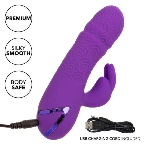 Calexotics Manhattan Beach Marvel Vibrator met clitorisstimulator en stootfunctie, Paars