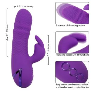 Calexotics Manhattan Beach Marvel Vibrator met clitorisstimulator en stootfunctie, Paars Calexotics Manhattan Beach Marvel Vibrator met clitorisstimulator en stootfunctie, Paars - Afbeelding 7