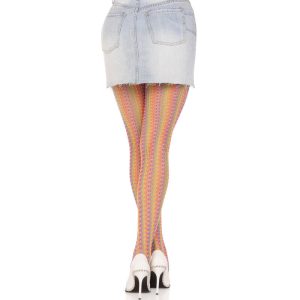 LEG Avenue Hosiery Gehaakte Netkousen Regenboog Meerkleurig LEG Avenue Hosiery Gehaakte Netkousen Regenboog Meerkleurig - Afbeelding 2