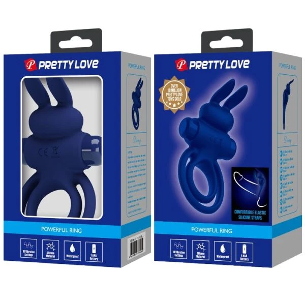 FOR HIM Pretty Love Darey Dubbele Vibratiering Konijn blauw