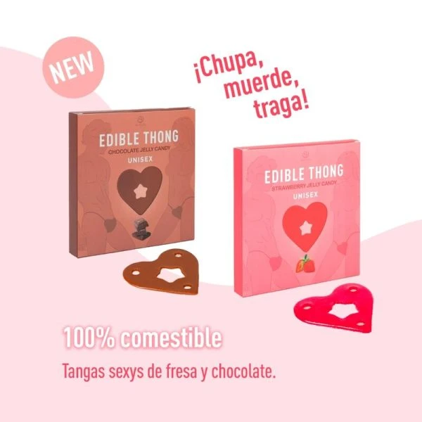 Secretplay Cosmetic eetbare tanga chocoladesmaak hartvorm Secretplay Cosmetic eetbare tanga chocoladesmaak hartvorm