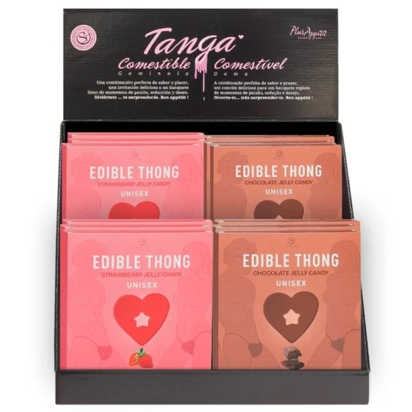 Secretplay Cosmetic eetbare tanga chocoladesmaak hartvorm Secretplay Cosmetic eetbare tanga chocoladesmaak hartvorm