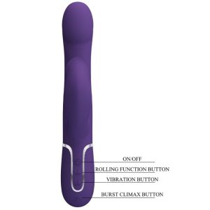 High Tech Pretty Love Zalin Rabbit Vibrator 4 in 1 met Parels Paars High Tech Pretty Love Zalin Rabbit Vibrator 4 in 1 met Parels Paars - Afbeelding 9