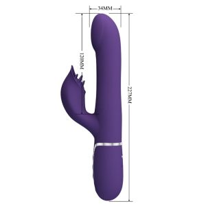 High Tech Pretty Love Zalin Rabbit Vibrator 4 in 1 met Parels Paars High Tech Pretty Love Zalin Rabbit Vibrator 4 in 1 met Parels Paars - Afbeelding 8