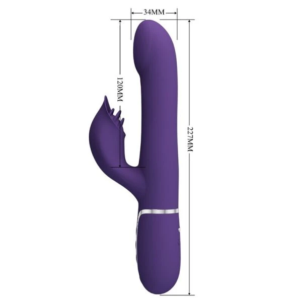 High Tech Pretty Love Zalin Rabbit Vibrator 4 in 1 met Parels Paars High Tech Pretty Love Zalin Rabbit Vibrator 4 in 1 met Parels Paars