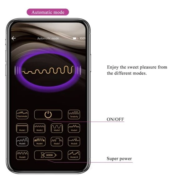 Pretty Love APP Series Elektroschock-Vibrator Hector Violett