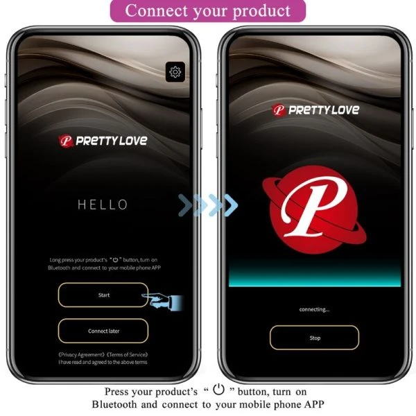 Pretty Love APP Series Elektroschock-Vibrator Hector Violett