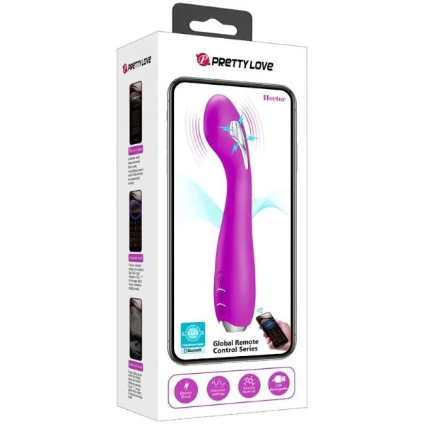 Pretty Love APP Series Elektroschock-Vibrator Hector Violett