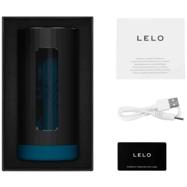 Lelo F1s V3 Masturbator met app-bediening, blauwgroen XL