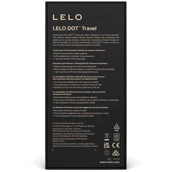 Lelo DOT Travel Clitorisstimulator met Infinite Loop, Roze