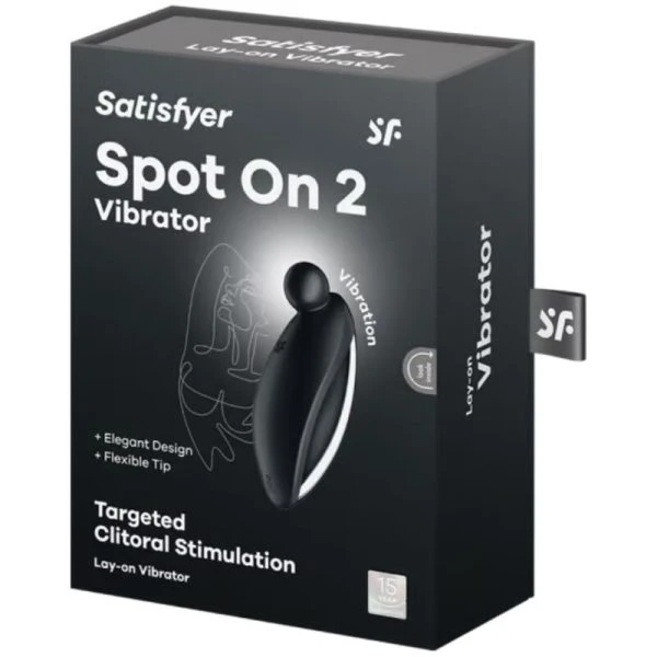 Satisfyer Vibrator Spot On 2 Opgelegvibrator met siliconen punt Zwart Satisfyer Vibrator Spot On 2 Opgelegvibrator met siliconen punt Zwart