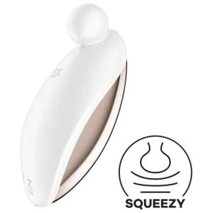 Satisfyer Vibrator Spot On 2 oplegvibrator met flexibele siliconen punt Wit
