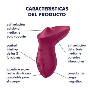 Satisfyer Exciterrr opzetvibrator met rolbal Fuchsia Satisfyer Exciterrr opzetvibrator met rolbal Fuchsia - Afbeelding 4