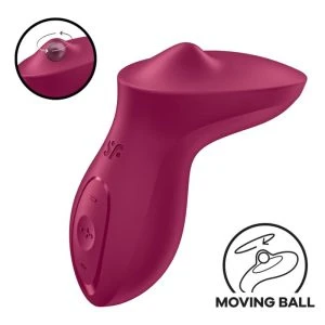 Satisfyer Exciterrr opzetvibrator met rolbal Fuchsia