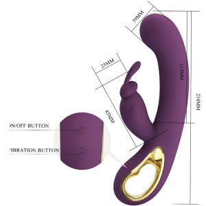 APP Series Pretty Love Liam Konijnenvibrator met G-puntstimulator, paars APP Series Pretty Love Liam Konijnenvibrator met G-puntstimulator, paars - Afbeelding 3