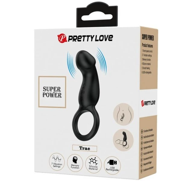 FOR HIM Pretty Love Trae Vibrationsring mit Stimulator schwarz FOR HIM Pretty Love Trae Vibrationsring mit Stimulator schwarz