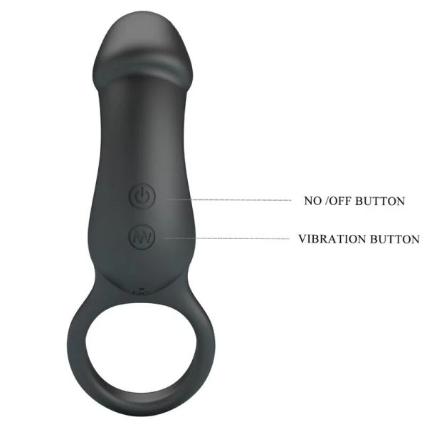 FOR HIM Pretty Love Trae Vibrationsring mit Stimulator schwarz FOR HIM Pretty Love Trae Vibrationsring mit Stimulator schwarz