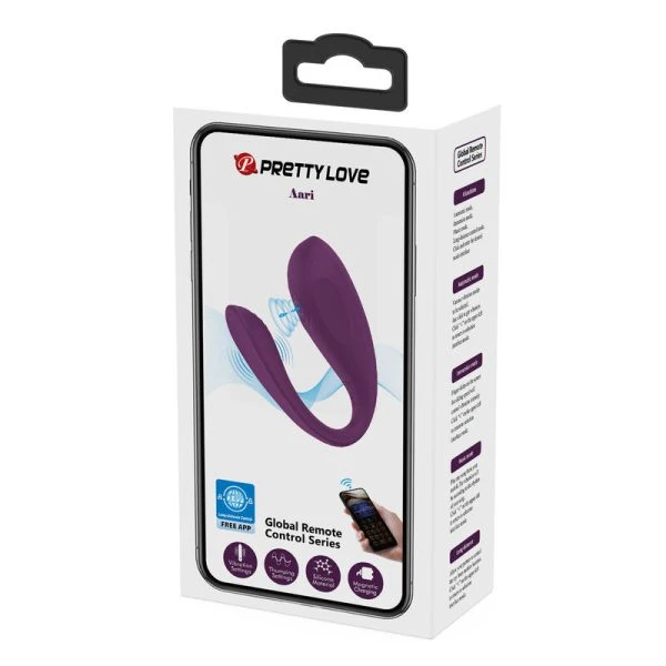 APP Series Pretty Love Aari Clitorisvibrator met App-bediening paars
