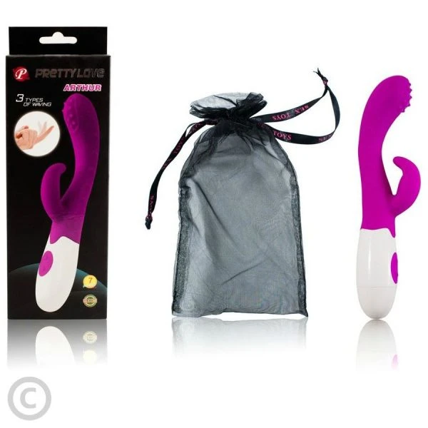 High Tech Pretty Love Flirtation Arthur Vibrator met Clitorisstimulator Lila Wit