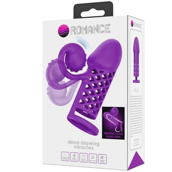 Romance Harden Penisverlenger met vibratie paars