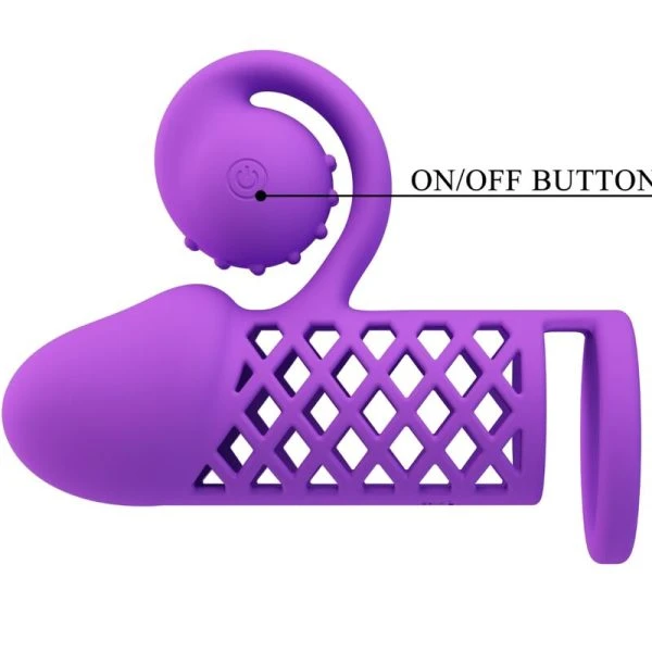 Romance Harden Penisverlenger met vibratie paars