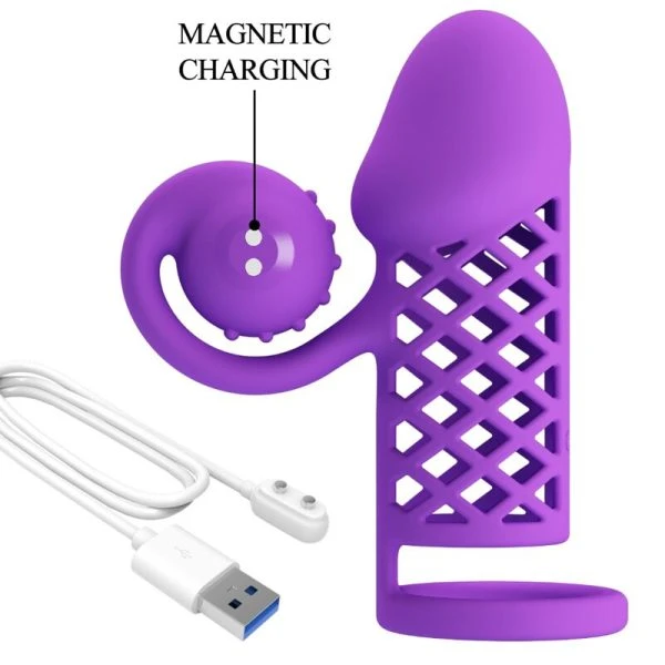 Romance Harden Penisverlenger met vibratie paars