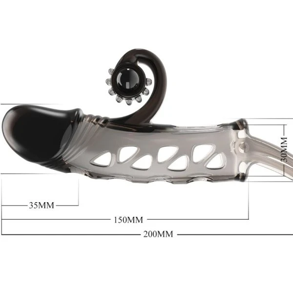 Romance Penishuls met vibratie, zwart