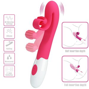 Romance Vibrator en Stimulator met 30 snelheden, roze Romance Vibrator en Stimulator met 30 snelheden, roze - Afbeelding 5