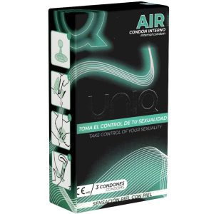 Uniq Air Vrouwencondoom latexvrij, 3 stuks met glijmiddel Uniq Air Vrouwencondoom latexvrij, 3 stuks met glijmiddel - Afbeelding 1