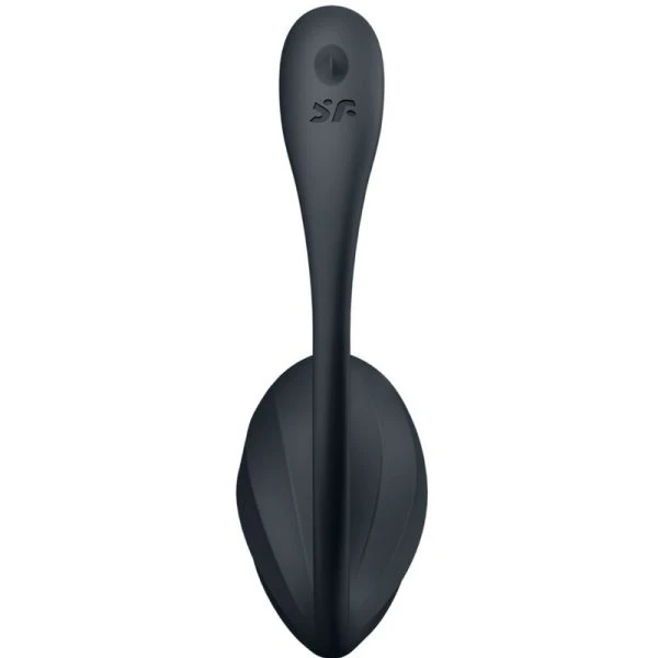 Satisfyer Partner Ribbed Petal G-Punkt-Vibrator mit App-Steuerung, schwarz