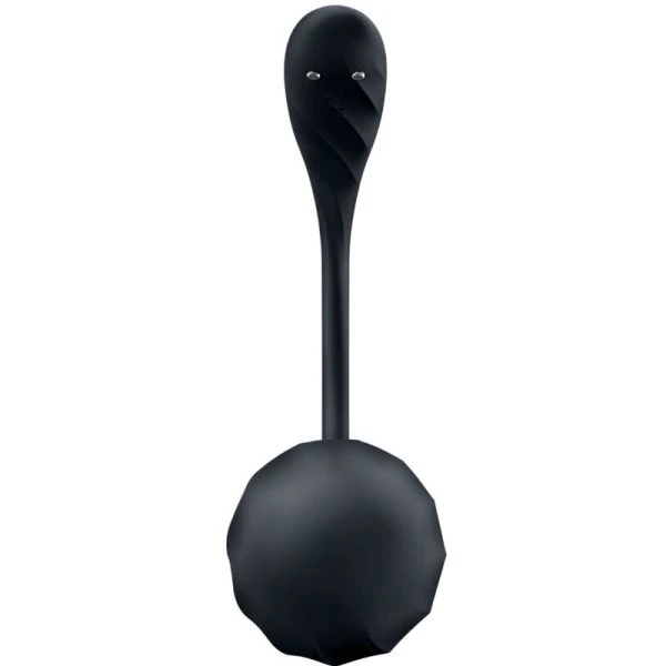 Satisfyer Partner Ribbed Petal G-Punkt-Vibrator mit App-Steuerung, schwarz