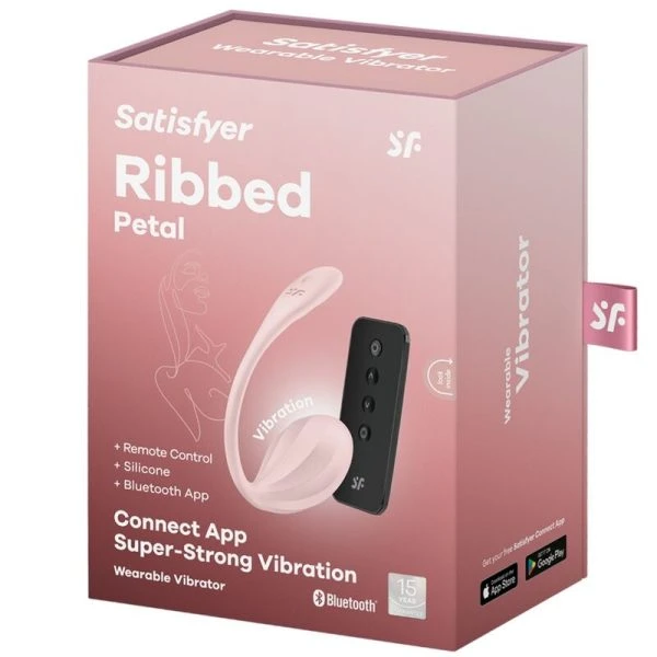 Satisfyer Partner Ribbed Petal G-Punt Vibrator met App-besturing zwart Satisfyer Partner Ribbed Petal G-Punt Vibrator met App-besturing zwart