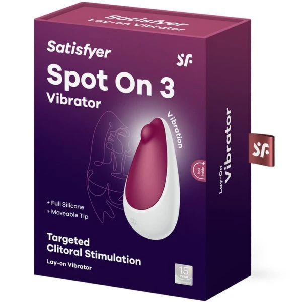 Satisfyer Vibrator Spot ON 3 Berry Opgelegvibrator met Clitorisstimulatie