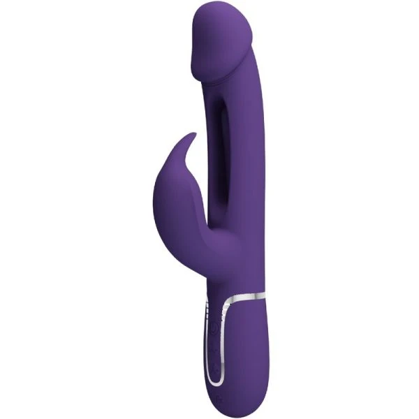 High Tech Pretty Love Kampas Rabbit 3-in-1 Multifunktionsvibrator mit Zunge, Violett