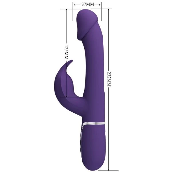 High Tech Pretty Love Kampas Rabbit 3-in-1 Multifunktionsvibrator mit Zunge, Violett