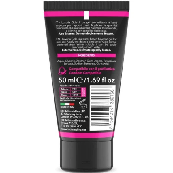 Intimateline Luxuria Oral Sex Gel met Kersensmaak 50 ml