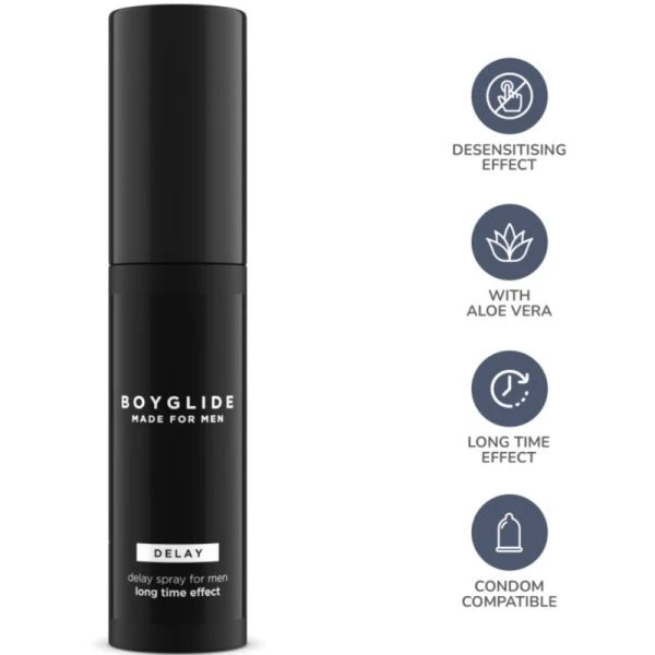 Intimateline Boyglide Delay Spray verdovend intiemspray met Aloë Vera 20 ml Intimateline Boyglide Delay Spray verdovend intiemspray met Aloë Vera 20 ml