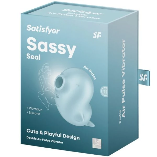 Satisfyer Sassy Seal Stimulator & Vibrator mit Air-Pulse und Vibration blau